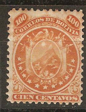 Bolivia 18 MH Fine 1868 SCV $60.00