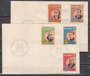 Ecuador, Scott cat. 948-952. Composers and Musicians. 2 First day covers. ^