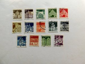 Germany #836-851, Used/Fine, Complete Set of Important Buildings, 1966
