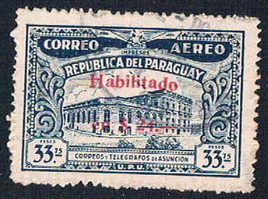 Paraguay C107 Used Telegraph building 1937 (BP3113)