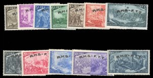 Trieste Zone A #18-29 Cat$138.75, 1948 3L-100L, complete set, never hinged