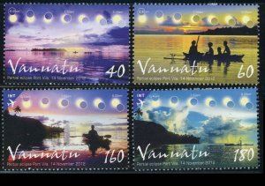 Vanuatu #1042-1045 Partial Solar Eclipse Postage Stamps 2012 Mint LH