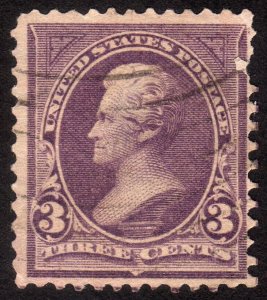 1895, US 3c, Jackson, Used, Sc 268