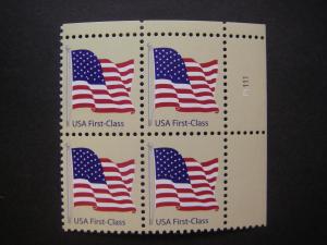 Scott 4129, 41c Nondenominated Flag, PB4 #P1111 UR, MNH Regular Beauty