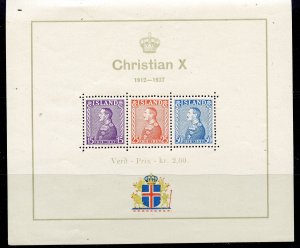 Iceland #B5, Mint Never Hinge. 18