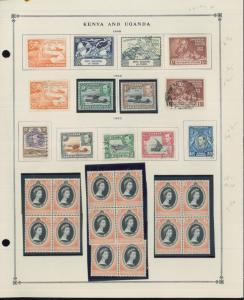 1921-1955 Kenya Uganda Africa Mint & Used Postage Stamp Collection Value $155