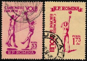 ✔️ ROMANIA 1955 - VOLLEYBALL EUROPEAN CHAMPIONSHIPS - SC. 1034/1035 [14.12.3]
