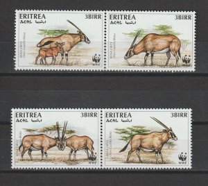 ERITREA 1997 WWF SG 2654/7 MNH