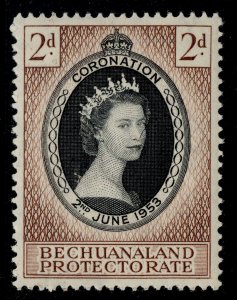 BECHUANALAND PROTECTORATE QEII SG142, 2d 1953 CORONATION, M MINT.