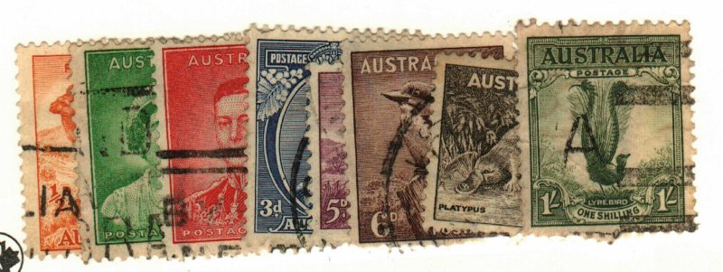 Australia #166-7, 169-70, 172-5 used