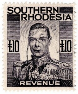 (I.B) Southern Rhodesia Revenue : Duty Stamp £10