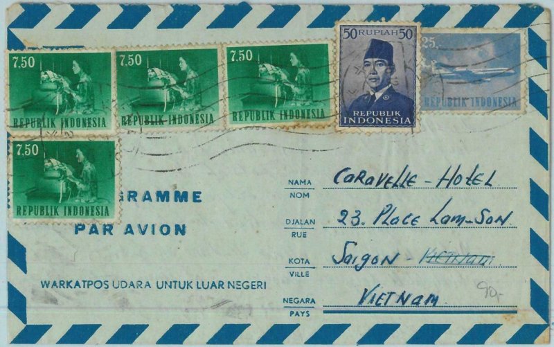 91201  - INDONESIA  - POSTAL HISTORY -  AIRMAIL COVER  or VIETNAM   1966