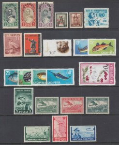 Albania Sc 235//C49 MLH. 1928-1969 issues, 23 different singles, F-VF