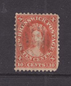 New Brunswick Sc 9 used 1860 10c vermillion Queen Victoria