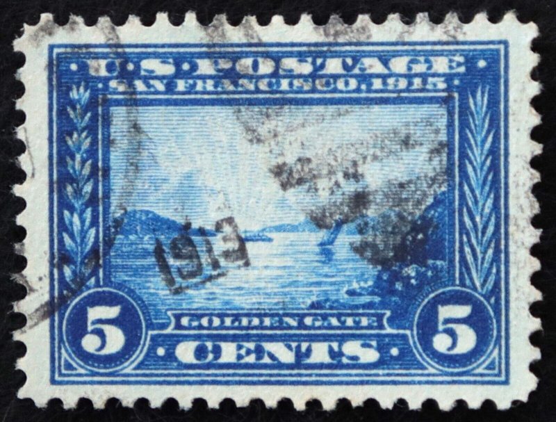 U.S. Used Stamp Scott #399 5c Pan-Pacific, XF - Superb Jumbo. CDS Cancel. A Gem!