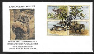 UN Vienna 165a 1994 Endangered Species WFUNA Cachet FDC First Day Cover