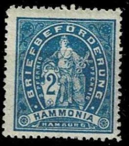 Germany Private Mail Hammonia 1886, DPP-HamD1A MH