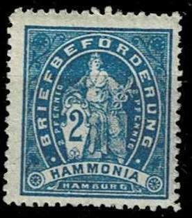 Germany Private Mail Hammonia 1886, DPP-HamD1A MH