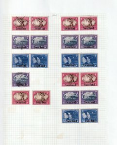 SWAZILAND 1933/47 M&U on Pages (Aprx 75 Items)BR 950 