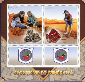 Congo 2015 SCOUTS & MINERALS Sheet Perforated Mint (NH)