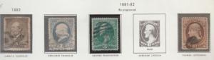U.S. Scott #205-210 Stamps - Used Set of 5