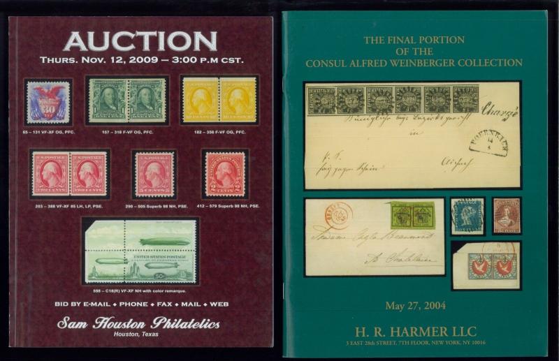 Lot of 13 Historical Philatelic Stamp Cover Postal Auction Reference Catalogues 