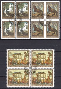 Liechtenstein Scott # 660 - 662, used, first day cancellation, b/4 each