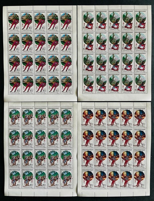 Full Set in Sheets Stamps OLYMPIC GAMES Albertville 92 / Madagascar 90 Perf.