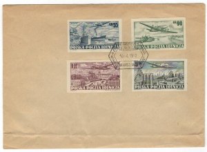 Poland 1952 FDC Airmail Stamps Scott C28-31 Imperf Airplane Aviation Ship Ironwo