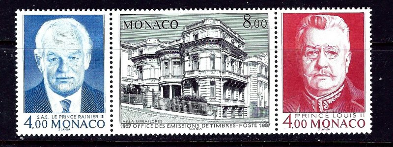 Monaco 1562 MNH 1987 strip of 3  #2