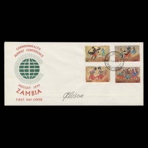Zambia 1979 Commonwealth Summit Conference FDC signed by designer ✔️