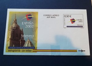 Spain aerograma- airletter 2002