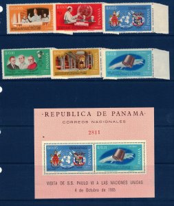 Panama Sc 464-64E, 464ef MNH Set issue of 1966 - Pope Paul VI Visit to UN - HJ06