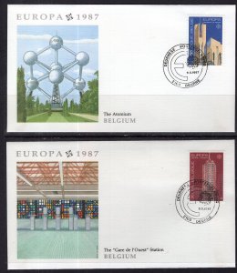 Belgium 1268-1269 Europa Fleetwood Set of Two U/A FDCs