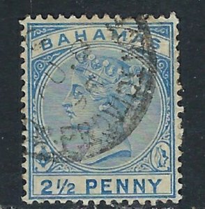 Bahamas 28 Used 1884 issuel paper remnant on back (ak5791)