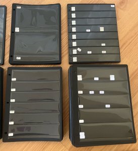 Stamp Stock Sheets Hanger Vis-O-Grip Lot of 271 + 14 VARIO Sheets USED 