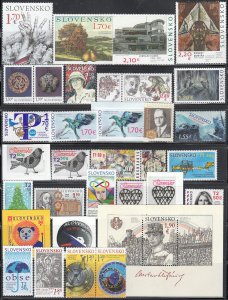 SLOVAKIA MNH Complete Year sets 2019  30 stamps + 1 Souvenir sheet