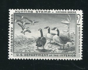 RW25 Canadian Geese Federal Duck Stamp MNH 1958