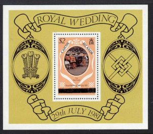 Caicos Islands 11 Capital Letter O/p MNH Charles & Diana Wedding