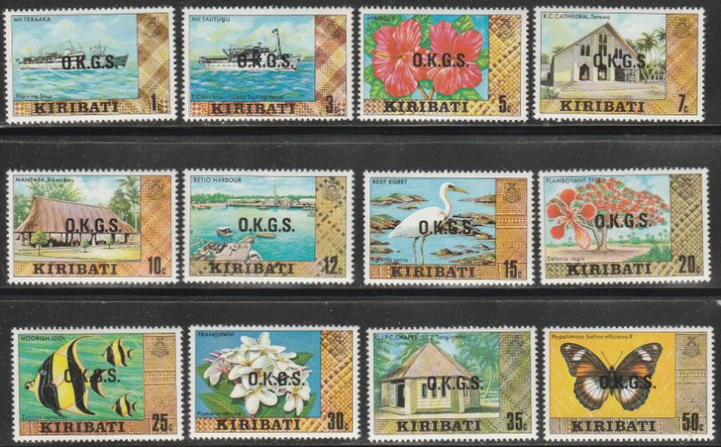 Kiribati #O1-O12 MNH Short Set of 12