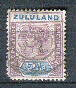 ZULULAND; 1890s early classic QV issue fine used 2.5d value