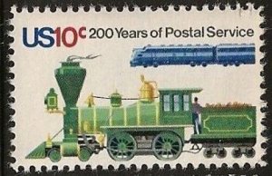 US 1573 Postal Service Bicentennial Old & New Locomotives 10c single MNH 1975