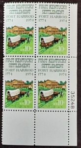 US Scott # 1542; 10c Kentucky from 1974; MNH, og, VF; Plate Block of 4