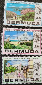 Bermuda, 1967, Keep It Beautiful issues, 4c-24c, QE II, SCV$1.05