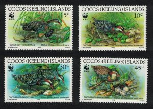 Cocos (Keeling) Is. WWF Buff-banded Rail Bird 4v 1992 MNH SG#265-268