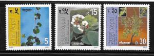 Nepal 2001 Herbs Plants 699-701 MNH