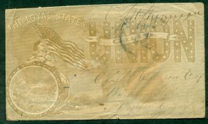 1860's Civil War Patriotic Cover The Loyal States OHIO W.T. SHERMAN signature