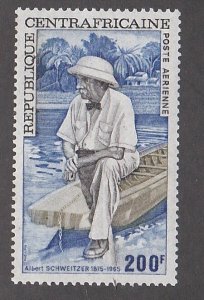 Central Africa # C130, Dr. Albert Schweitzer,ot Mint NH, 1/2 Cat.