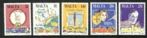 MALTA FLOWERS SCOTT 852-856 MNH E2019