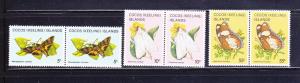 Cocos Islands 88, 90, 98 Pairs MNH Insects, Butterflies (B)